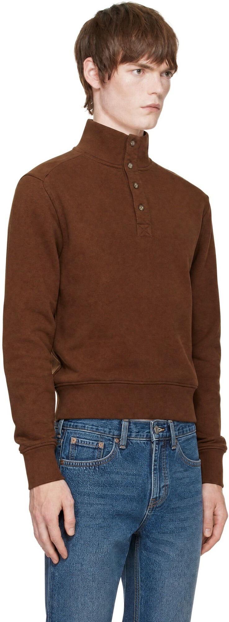 Entire Studios Brown Port Pullover Sweatshirt