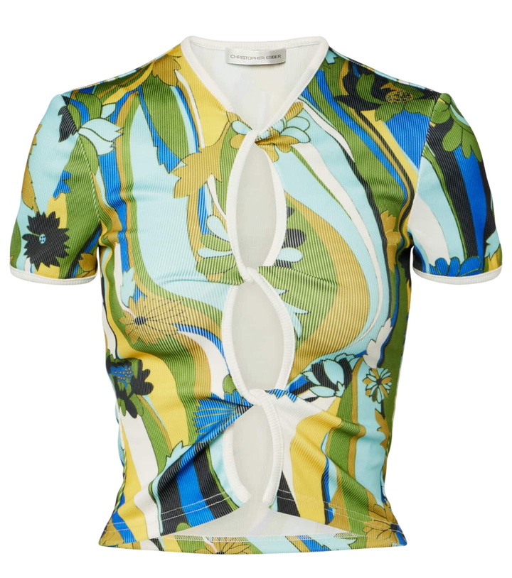 Photo: Christopher Esber Acidic Floral cropped T-shirt