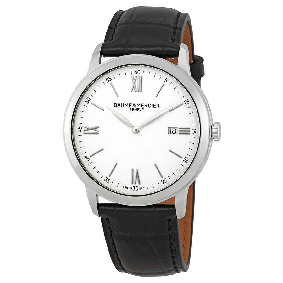 Baume et Mercier Classima White Dial 42mm Mens Watch 10414
