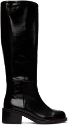 Reike Nen Black Grained Tall Boots