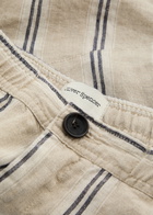 Oliver Spencer Osborne Striped Linen Shorts Beige