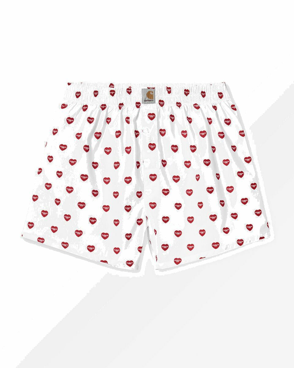 Photo: Carhartt Wip Cotton Boxer Red/White - Mens - Boxers & Briefs