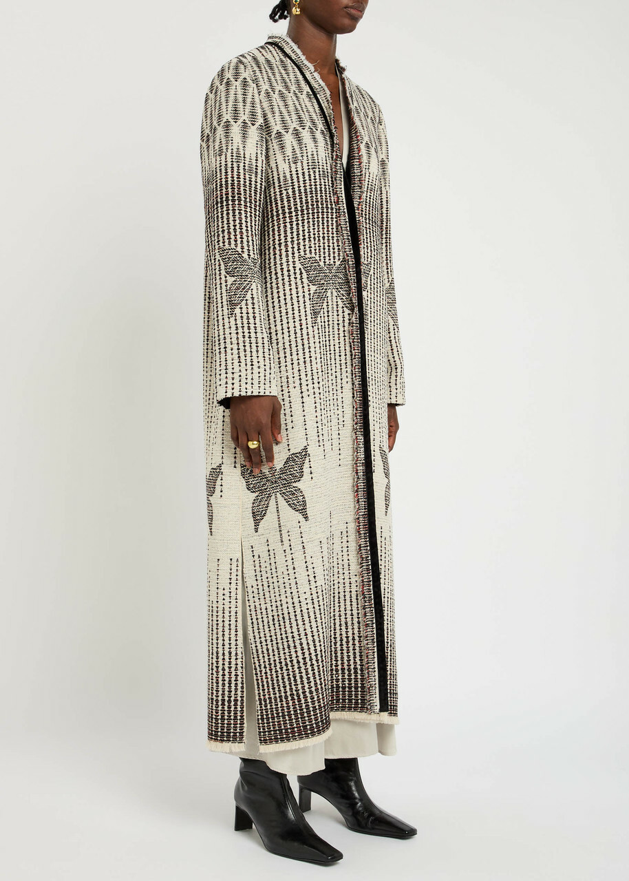 Forte_forte Libelle Jacquard Bouclé Coat Grey