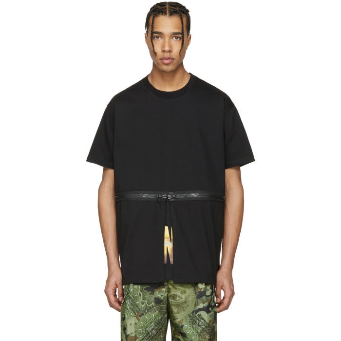 Photo: Givenchy Black Waist Zip T-Shirt