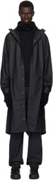 RAINS Black Longer Jacket Rain Coat
