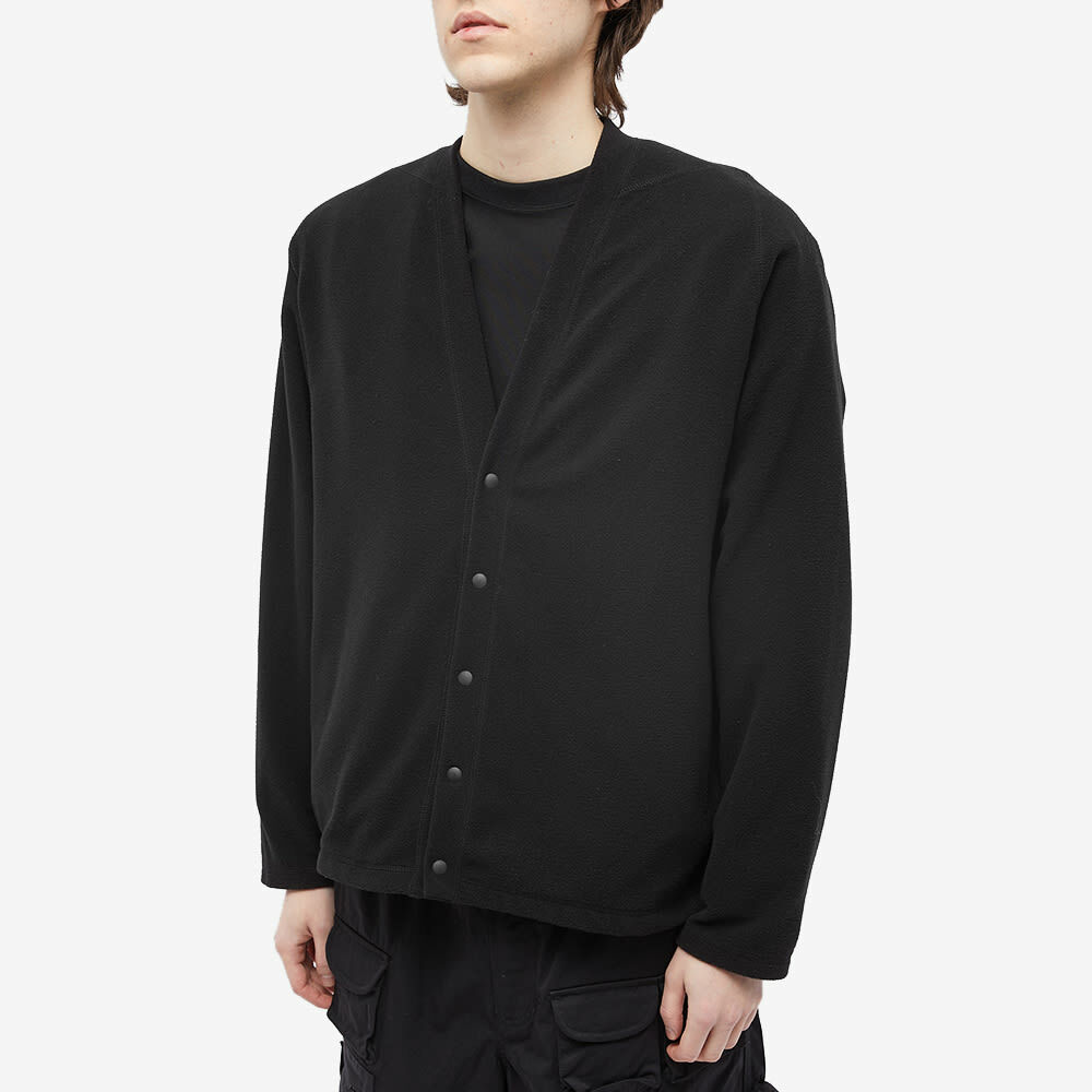 Nonnative Men's Dweller Polartec Fleece Cardigan in Black Nonnative