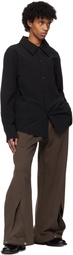 NULLUS Brown Intertwined Structure Sweatpants