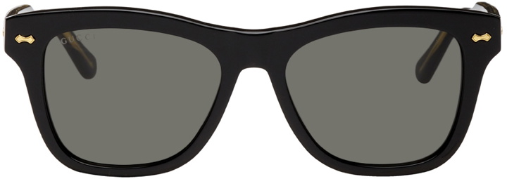 Photo: Gucci Black & Gold 53 Sunglasses