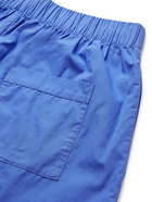 TEKLA - Organic Cotton-Poplin Pyjama Shorts - Blue