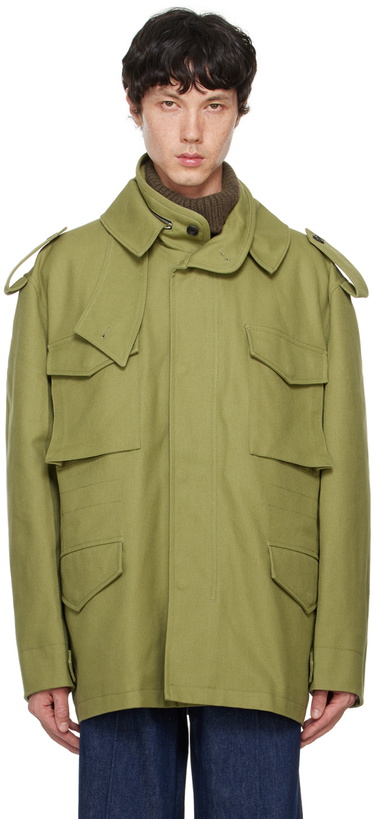 Photo: Recto Khaki French Vintage Military Canvas Jacket