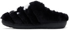 BAPE Black SUBU Edition Ape Head Puffer Slippers