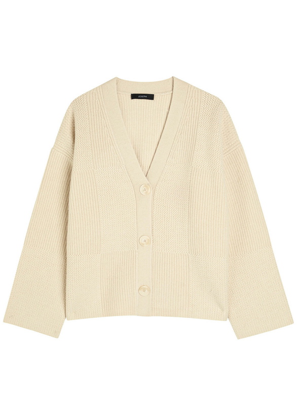 Photo: Joseph Ribbed Knit Cardigan Cream