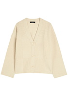 Joseph Ribbed Knit Cardigan Cream