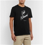 Café Kitsuné - Slim-Fit Logo-Print Cotton-Jersey T-Shirt - Black