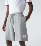 Moncler Embroidered cotton-blend shorts
