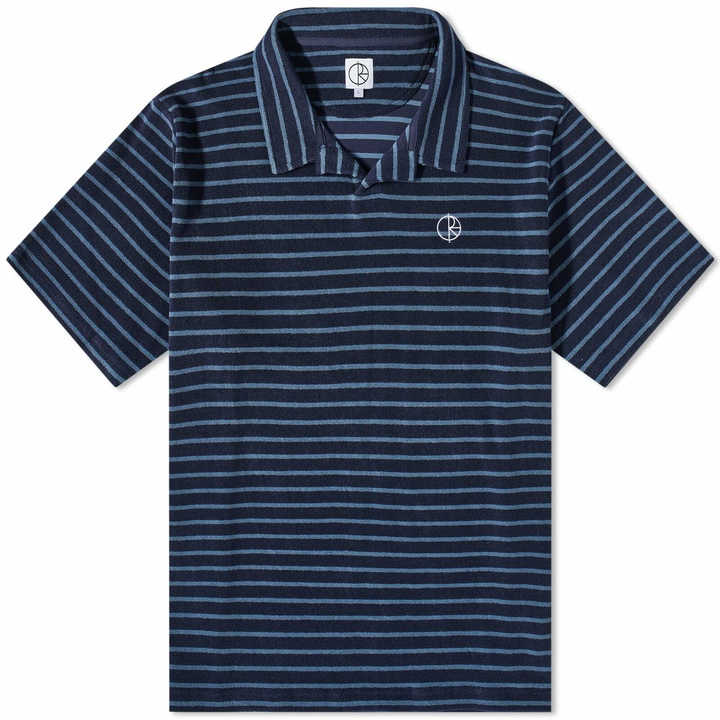 Photo: Polar Skate Co. Men's Serge Stripe Polo Shirt in Navy