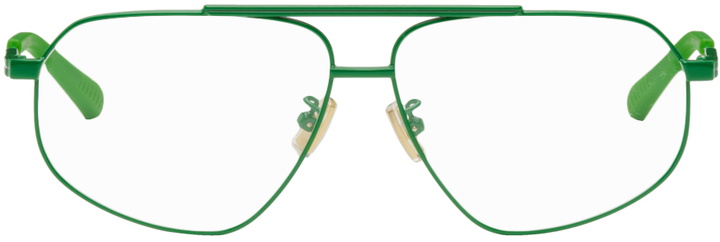 Photo: Bottega Veneta Green Aviator Glasses