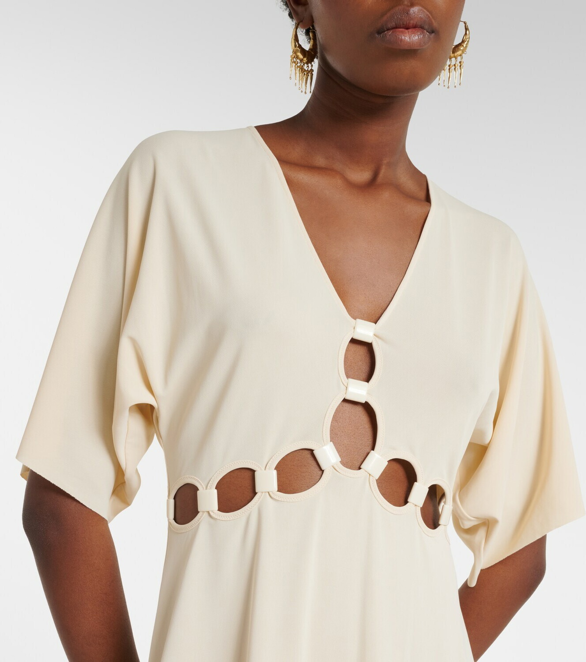 Eres Connection cutout jersey minidress