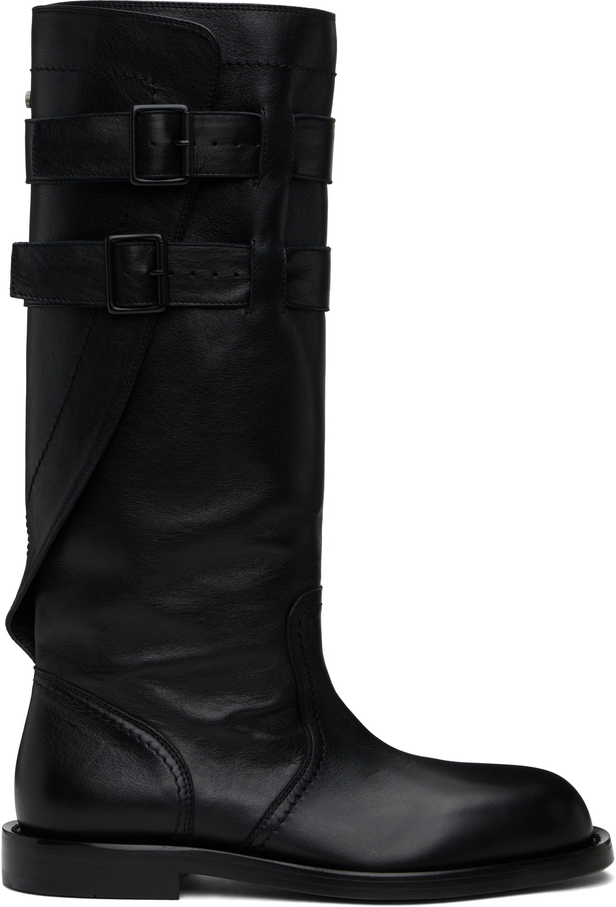 Ann Demeulemeester Black Uplu Biker Boots