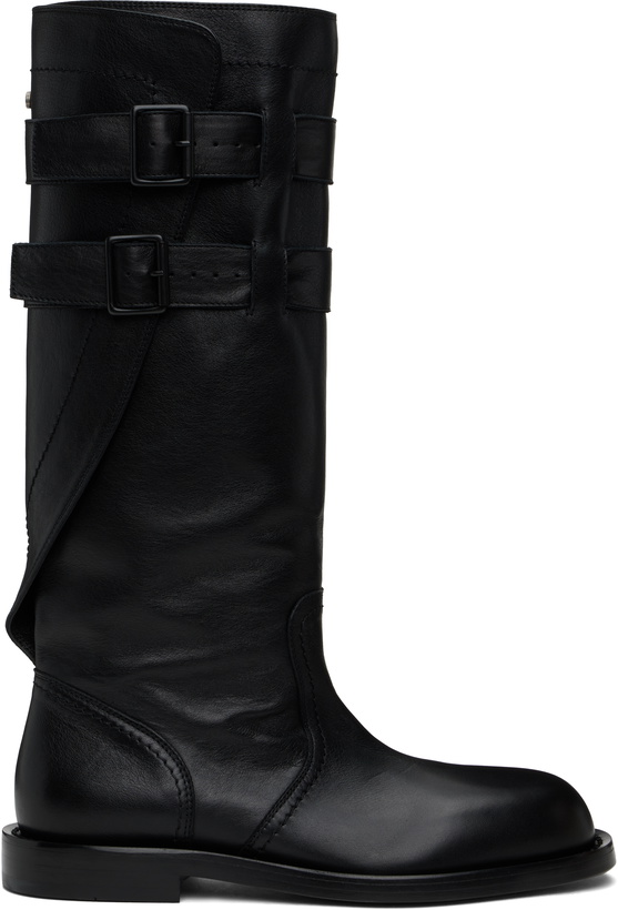 Photo: Ann Demeulemeester Black Uplu Biker Boots