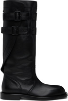 Ann Demeulemeester Black Uplu Biker Boots