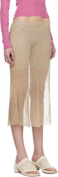 Isa Boulder Gold Wrap Midi Skirt