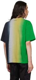 sacai Green & Navy Tie-Dye T-Shirt