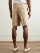 Zegna - Straight-Leg Linen Shorts - Neutrals