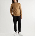 Burberry - Slim-Fit Logo-Embroidered Cashmere Sweater - Brown