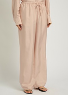 Rohe Drawstring Straight-leg Silk Trousers Rose