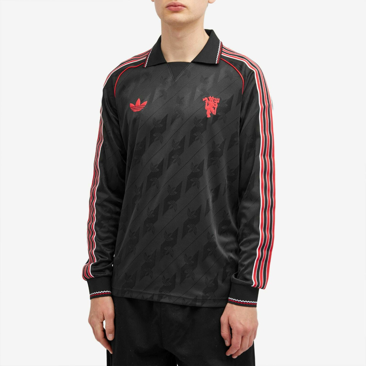 Adidas Men's MUFC Long Sleeve Jersey in Black adidas