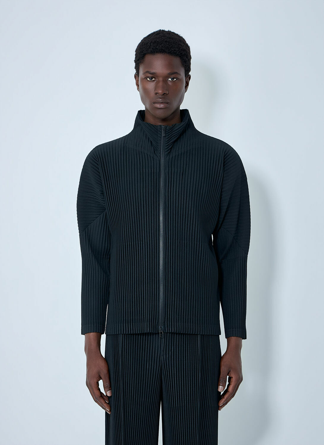 Homme Plissé Issey Miyake Pleated Zip-Up Jacket