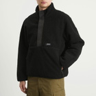 Taion Men's Pull Over Boa Fleece Jacket in Black/Black