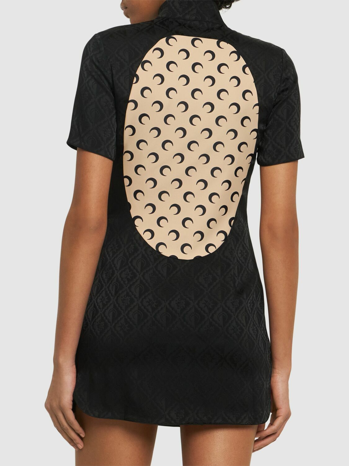MARINE SERRE - Jacquard Mini Dress Marine Serre