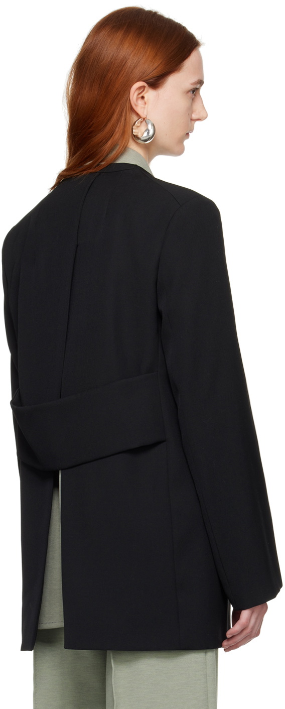 Jil Sander Black Collarless Blazer Jil Sander