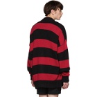 Dsquared2 Black and Red Striped Cardigan