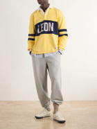 Aimé Leon Dore - Logo-Printed Striped Cotton Polo Shirt - Yellow