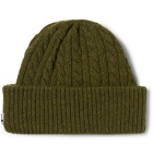 NN07 - Cable-Knit Wool-Blend Beanie - Green