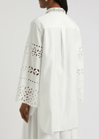 Huishan Zhang Logan Crystal-embellished Faille Shirt White