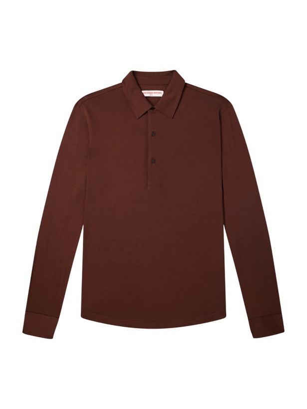 Photo: Orlebar Brown - Sebastian Wool-Jersey Polo Shirt - Brown