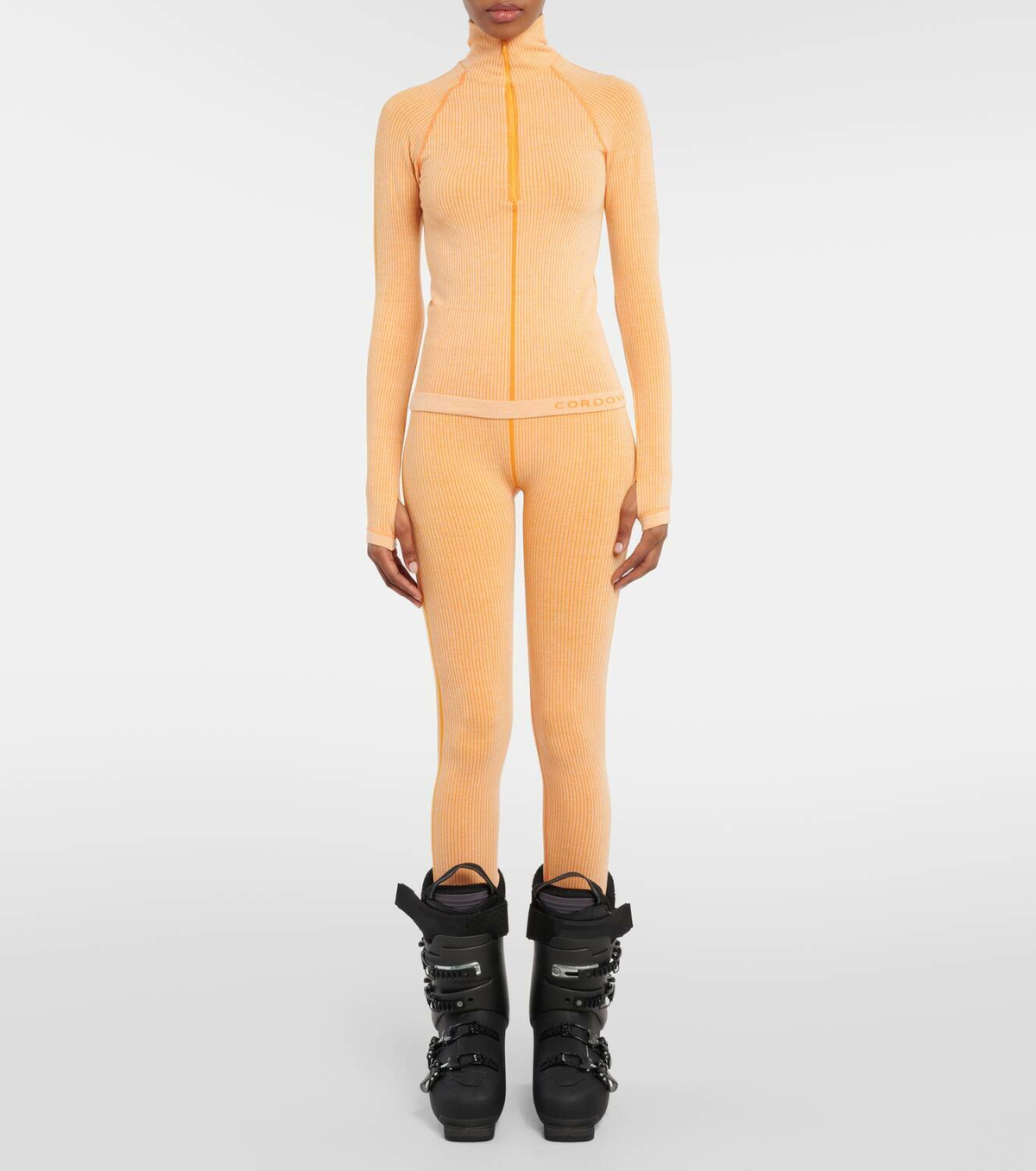 Cordova Sierra ribbed-knit half-zip ski top