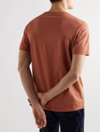 Mr P. - Garment-Dyed Organic Cotton-Jersey T-Shirt - Brown