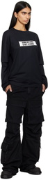 Études Black 'Not A Crime' Double Sleeves T-shirt