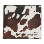 Burberry Brown and White Cow International Bifold Wallet