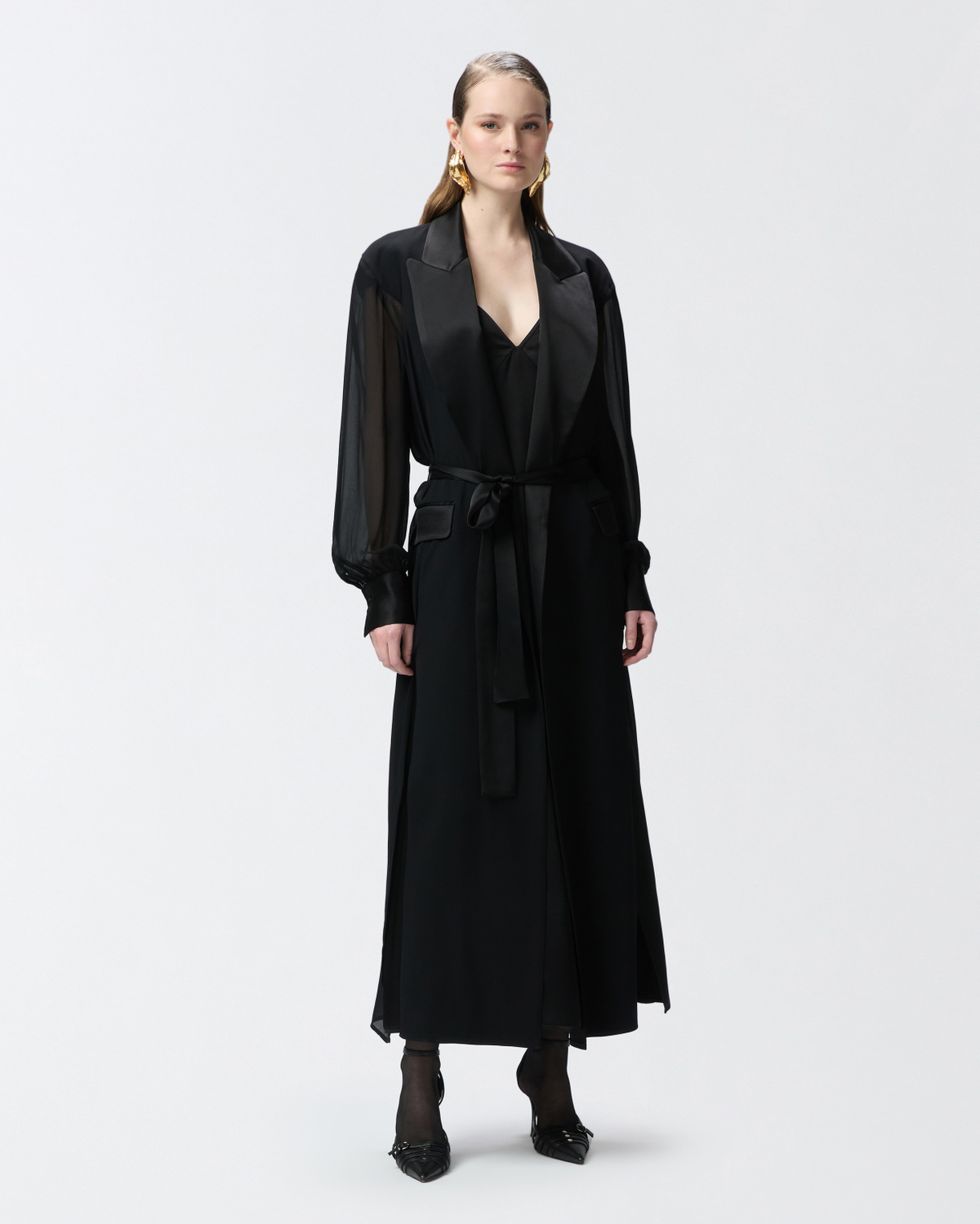 pinko black dress Slim-fit midi dress with jewel embroidery