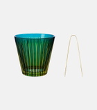 L'Objet Prism ice bucket and tongs set