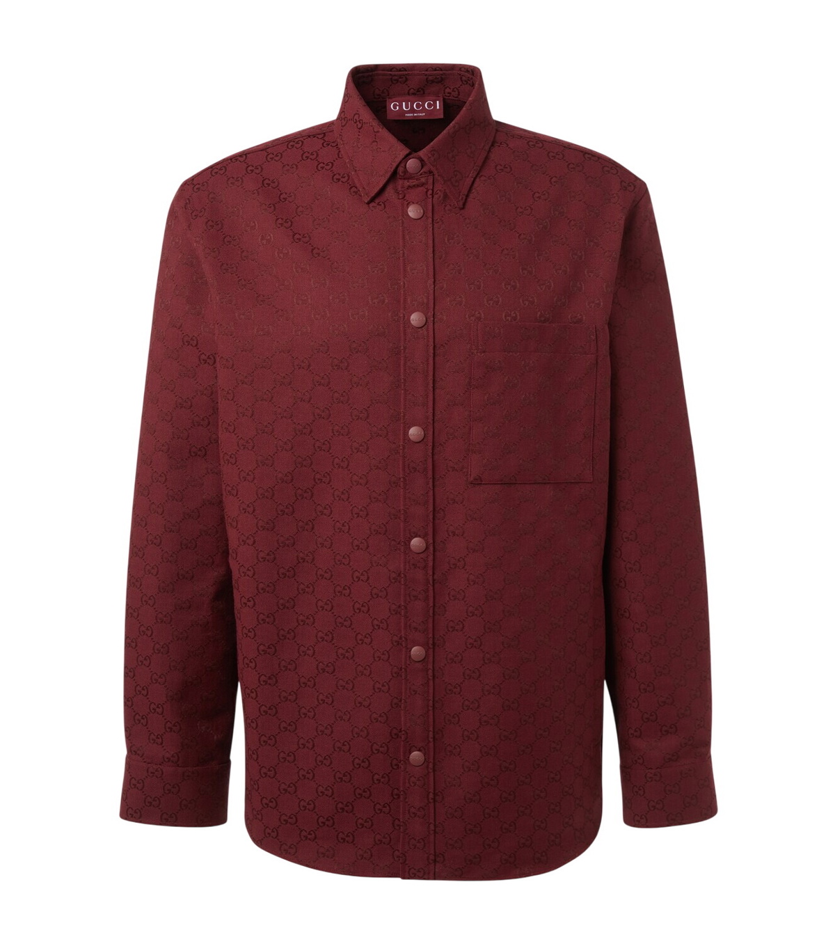 GUCCI - Pixel Deep On Logo Silk Shirt Gucci