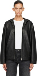 KHAITE Black Darlo Leather Jacket