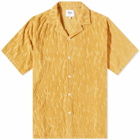 Wax London Men's Didcot Terry Camo Vacation Shirt in Mustard