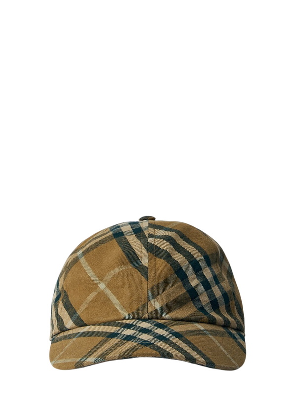 Photo: Burberry Check Cotton Baseball Cap